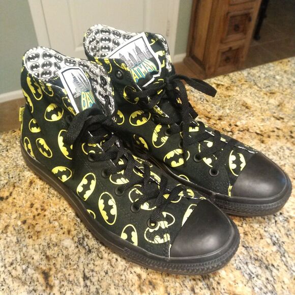 Rare Converse Chuck All Star Batman Gotham City Black Shoes Sz 11M/13W 140151F - Picture 2 of 13